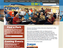 Tablet Screenshot of bransonparksandrecreation.com